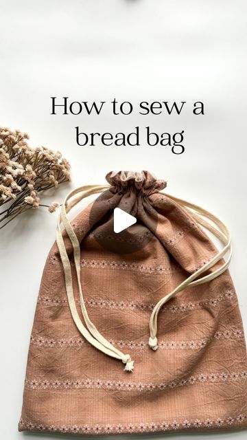 65K views · 2.5K likes | Amelia Mccall- teaching moms to sew children's clothes on Instagram: "🥖Let’s sew a linen bread bag! This is great for sourdough or any homemade bread!🍞  🥖 Cut 4 pieces of fabric measuring 13”x17” (2 main and 2 lining) 🍞Put your main pieces right sides together and make a line 1” down and then another line 3/4” down from that. 🥐Sew down the sides, skipping the part in between the two lines you drew then sew along bottom and other side, again skipping the part in between the lines.  🥖For the lining, sew around 3 sides, leaving a 3” hole for turning it right side out.  🍞Flip lining right side out and put it down inside the main fabric.  🥐Sew all the way around the top of the bag 🥖Close up the hole in the lining  🍞Now sew a tunnel by sewing a line of stitchin Linen Bread Bag, Bread Bag, Bread Bags, Bag Patterns To Sew, Diy Homemade, Sewing Bag, Homemade Bread, Diy Bag, Sewing Tutorials