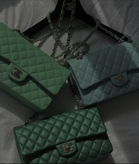 Green Chanel, Classic Flap, Green Bag, Dark Green, Chanel, Green