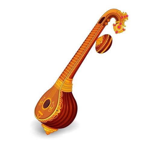 illustration of Indian musical instrument used in Hindustani classical music of India Veena Instrument Painting, Indian Classical Music Poster, Veena Instrument Drawing, Indian Musical Instruments Drawing, Classical Music Room, Music Instruments Illustration, Veena Instrument, Musical Instruments Illustration, Sitar Instrument