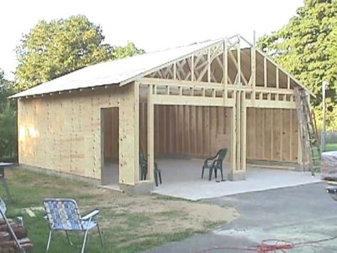 Plan Garage, Building A Garage, Garage Remodel, House Foundation, Garage Shed, Garage Plans, Building A Shed, Garage Ideas, Garage House