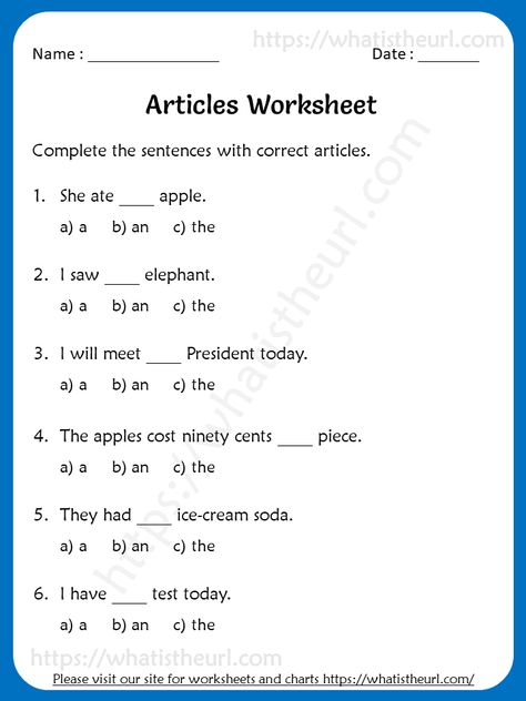 Articles Worksheets For 3rd Grade (a / an/the) Worksheet On Articles Grade 3, Worksheets For Class 2 English, Worksheet Of Articles For Class 2, Article Worksheet Grade 2, A An The Articles Worksheets For Grade 1, 3rd Class English Worksheet, Articles Worksheet Grade 2, Articles A An The, English 3rd Grade Worksheets