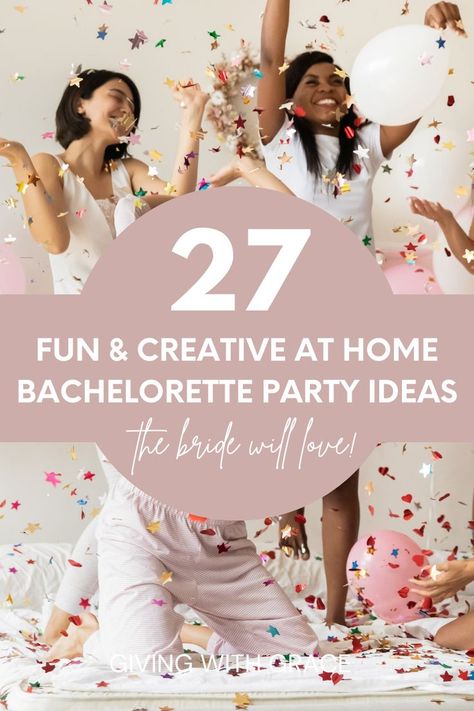 27 fun & creative at home bachelorette party ideas the bride will love Home Bachelorette Party Ideas, At Home Bachelorette Party Ideas, At Home Bachelorette Party, Low Key Bachelorette Party Ideas, Low Key Bachelorette, Home Bachelorette Party, Low Key Bachelorette Party, Bachelorette Crafts, Clean Bachelorette Party