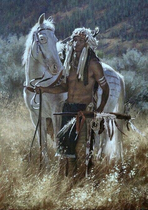 Native American art. Howard Terpning, Native American Spirituality, Indian Horses, Native American Paintings, Native American Warrior, Native American Images, Native American Men, Native American Pictures, Wilde Westen