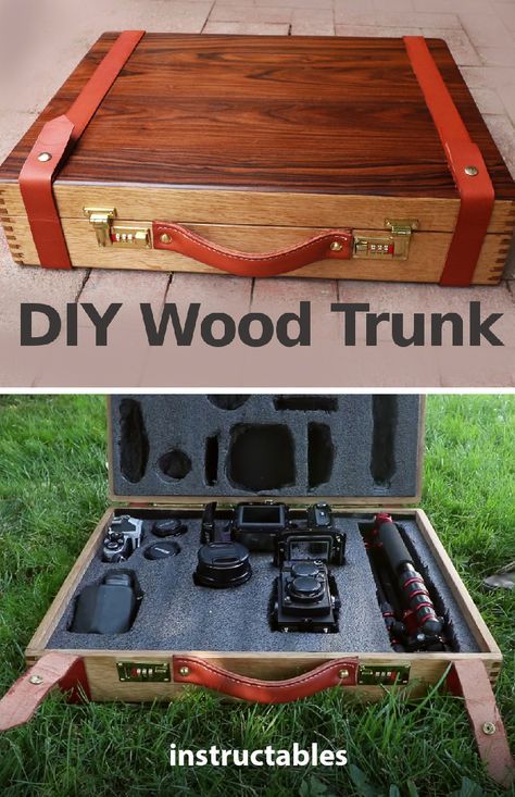 Woodworking Photography, Camera Gear Storage, Popular Woodworking Projects, Wooden Trunk, Hacks Ikea, Gear Storage, Wooden Trunks, Essential Woodworking Tools, Woodworking Storage