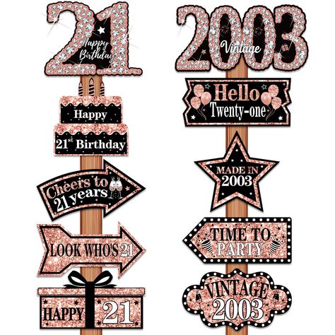 21 Birthday Themes For Women, 21st Bday Decorations, 21st Birthday Themes, 21st Birthday Sign, Birthday Decorations For Women, Birthday Photo Booth, Birthday Door, Twenty First Birthday, Birthday Photo Booths