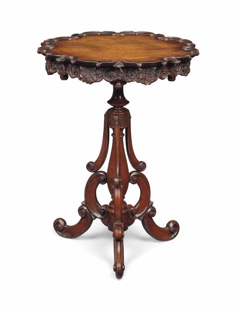 AN EARLY VICTORIAN OAK REVOLVING TRIPOD TABLE | MID-19TH CENTURY | tripod table, Furniture & Lighting | Christie's Old Victorian Furniture, 19th Century Furniture, Antique Round Table, Victorian Furniture Antique, Victorian Side Table, Victorian Style Furniture, Victorian Table, Vintage Coffee Table, Tripod Table