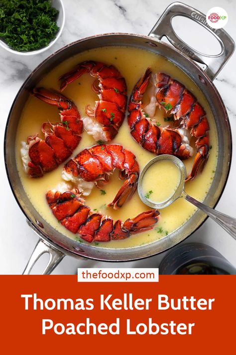 Ravioli Sauce Recipe, Butter Lobster, Lobster Recipe, Butter Poached Lobster, Poached Lobster, Keto Seafood, Lobster Dishes, Lobster Recipes Tail, Lobster Tail