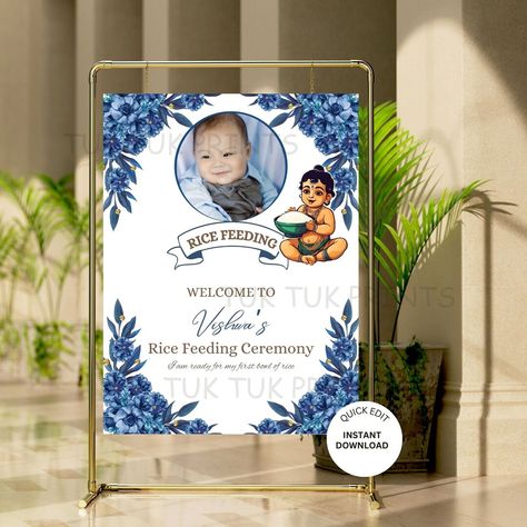 First Rice Feeding Ceremony Editable welcome Sign , Annaprasan sign, Weaning Ceremony sign Weaning Ceremony, Ceremony Signage, Ceremony Sign, Entry Signs, Ceremony Signs, Online Posters, Editing Tutorials, Diy Template, Weaning