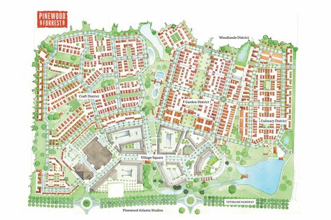 American Gothic Painting, Social Housing Architecture, Walking To Work, Retirement Village, Company Town, Building Development, New Urbanism, Mixed Use Development, Geothermal Energy