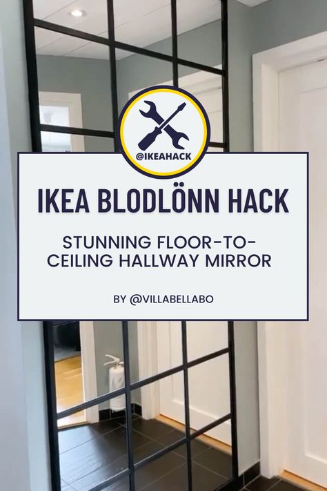 Hallway Mirror, Diy Ikea Hacks, Functional Decor, Ikea Diy, Ikea Hack, Minimalist Design, Hallway, Ceiling, Flooring