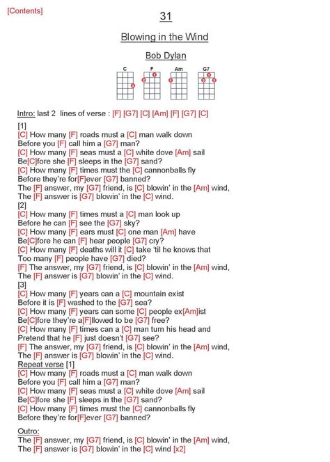 Blowing In The Wind Bob Dylan, Ukulele Tabs Songs, Ukelele Chords Ukulele Songs, Easy Ukulele Songs, Song Chords, Learning Ukulele, Ukulele Chords Chart, Ukulele Chords Songs, Learn Guitar Chords