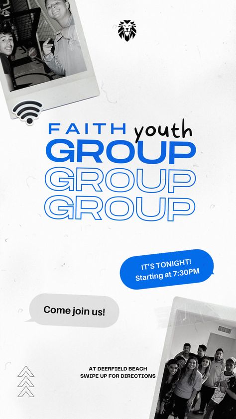 Youth Group Instagram Post, Youth Group Instagram Ideas, Youth Group Social Media Posts, Youth Service Ideas Church, Youth Service Flyer, Youth Church Graphic Design, Church Social Media Posts Ideas, Church Poster Ideas, Church Media Graphics