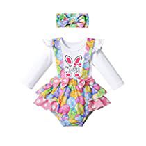 Check this out! Easter Outfit For Girls, My First Easter, Outfit Baby Girl, Easter Baby, Baby Girl Outfit, Bunny Print, Baby Easter