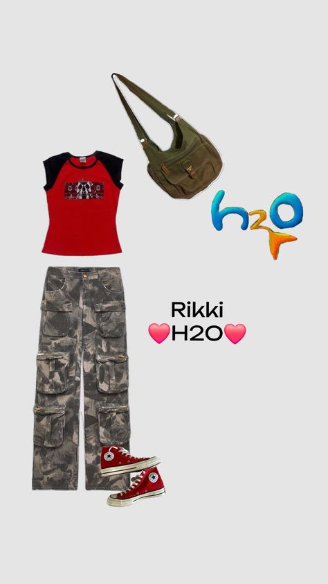 Rikki from H2O!❤️ Rikki H20 Outfits, Rikki H2o Outfits, H2o Outfits, Rikki H2o, H20 Just Add Water, Halloween H20, Y2k Fits, Fit Ideas, Outfit Inspirations