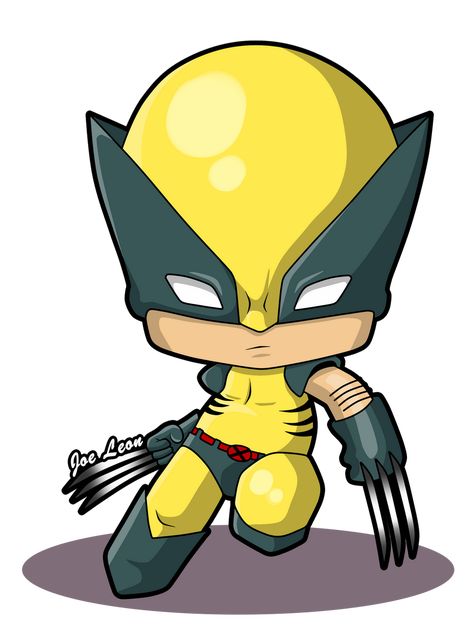 Wolvorine! Chibi by JoeLeon on DeviantArt Paris Art Painting, Chibi Superhero, Chibi Maker, Superhero Pillow, Baby Marvel, Avengers Cartoon, Marvel Cartoons, Superhero Coloring, Idee Cricut