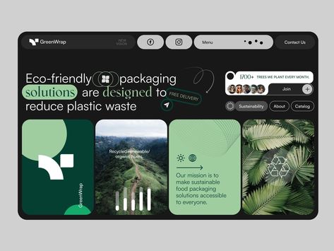 Eco food packaging website ui by Awsmd on Dribbble 블로그 디자인, Packaging Website, Eco Food, Ui Ux 디자인, Typographie Inspiration, Card Ui, Desain Ui, Ui Design Website, Webpage Design