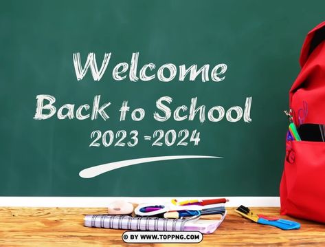 Educational Background, School Card, Welcome Back To School, 2023 2024, Free Png, Png Clipart, Outfits Aesthetic, School Year, Free Images