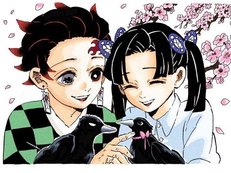 ⚠️This ship isn't canon! I edited this image!⚠️ Cherry, Flowers, Anime, Black