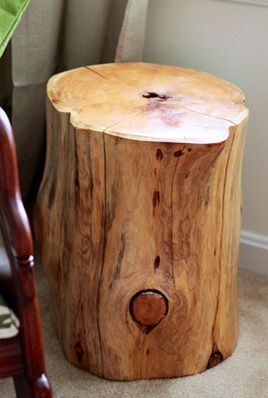 Stump Side Table, Woodland Room, Tree Stump Side Table, Woodland Bedroom, Woodland Themed Nursery, Forest Room, Stump Table, Backyard Trees, Wood Trunk