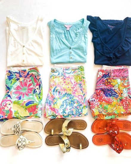 Lilly Pulitzer IS summer! These Lilly tanks and shorts will have you looking stylish, summer and just plain amazing all summer long! You can wear them for everyday casual with miller flats or dress them up a little fun jewels and wedges. #ShopStyle #shopthelook #SummerStyle #MyShopStyle #BeachVacation #WeekendLook #OOTD #lillypulitzer #casualsummerlook #toryburchmillerflats #millers #Millerflats #petitemomstyle #Lillylove #styleblogger #fashionblogger #ootdflatlay Everyday Holly, Outfit Flatlay, Lilly Pulitzer Outfits, Preppy Life, Color Combos Outfit, Preppy Lifestyle, Lilly Pulitzer Shorts, Shorts Outfit, Preppy Summer