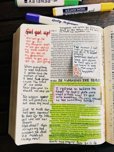 Luke 8 Bible Journaling, Luke 4 Bible Journaling, Luke Bible Journaling, Luke Bible Study, Messy Bible, Bible Color Coding, Sarah Jakes, Handwriting Ideas, Godly Things