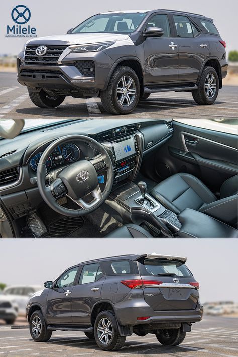 (LHD) TOYOTA FORTUNER 2.4D AT 4X4 MY2023 – GREY Toyota Fortuner Black, Toyota Fortuner Legender, Fortuner Legender, Fortuner Toyota, Toyota Fortuner, Toyota Innova, Mask Art, New Suv, Bugatti Cars