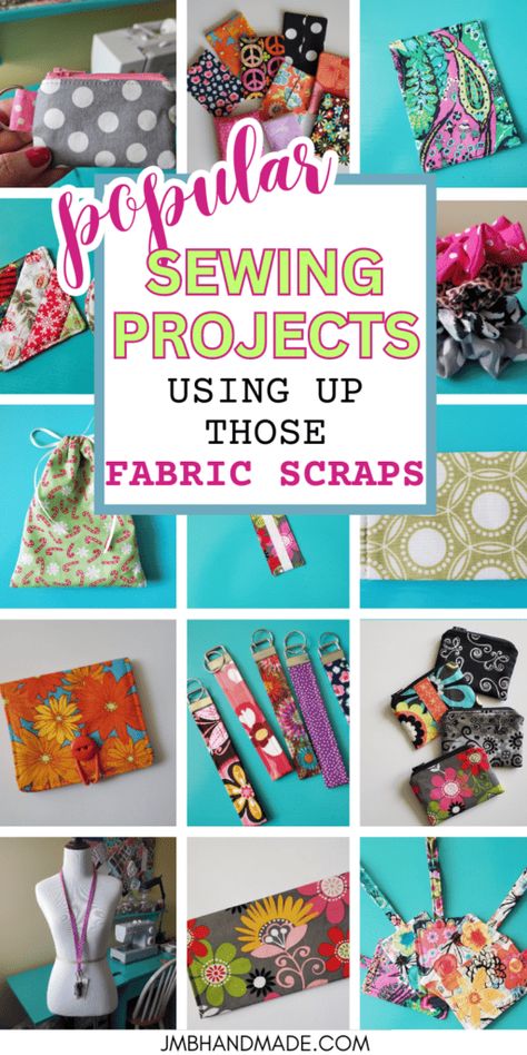 14 Easy Sewing Projects Using Fabric Scraps - JMB Handmade Sewing With Fabric Scraps, 5 Inch Fabric Square Projects, Crafts Using Material Fabric Scraps, Easy Fabric Gifts To Make, 1 Yard Of Fabric Projects, Easy Sewing Scrap Projects, Simple Sewing Projects For Christmas Gifts, Market Sewing Projects, What To Make With Fabric Squares