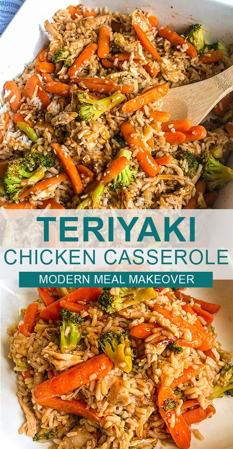 This is the Easy Teriyaki Chicken Casserole you will ever make. Juicy chicken, rice, and fresh vegetables coated in the tastiest homemade teriyaki sauce, will make this 30 minute meal perfect for any weeknight! 30-minute #TeriyakiChicken #CasseroleRecipes Chicken Teriyaki Dump Dinner, Teriyaki Casserole, Chicken Rice Teriyaki, Dump And Bake Chicken Teriyaki, Easy Teriyaki Chicken Casserole, Teriyaki Chicken Rice Casserole, Teriyaki Chicken Stir Fry Casserole, Leftover Teriyaki Chicken, Teriyaki Chicken And Rice Bake