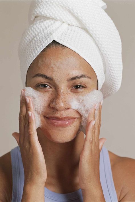 It's not the same thing, Susan! Picking the right product, face wash or face cleanser, can make all the difference depending on your skin type. It's time to get washing (correctly). #beauty #beautytips #skincare #facewash #facecleanser #southernliving Glowing Skin Overnight, Skin Care Routine 40s, Best Skin Cream, Salicylic Acid Cleanser, Tips For Oily Skin, Simple Skincare Routine, Homemade Beauty Tips, Skin Care Steps, Skin Cleanser Products