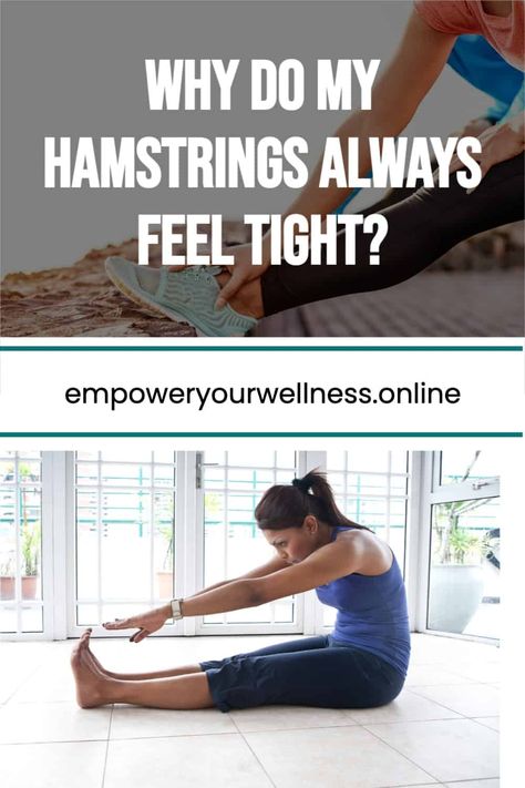 Are you constantly on the hunt for the perfect hamstring stretch to relieve chronically tight hamstrings? Read this article explaining why only stretching isn't the answer. Tight Hamstrings Causes, Tight Hamstring Stretch, Glute Stretches, Stretches For Tight Hamstrings, Seated Hamstring Stretch, Yoga Group, Qigong Exercises, Tight Hamstrings, Answer This Question