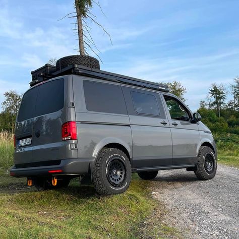 Lifted VW Transporter T6 Off Road Overland Van from Germany Bike Storage In Van, Overland Van, Vw Transporter Campervan, Vw Transporter Camper, Volkswagen T5, Volkswagen Camper Van, Overland Gear, Vw Bus Camper, Volkswagen Camper