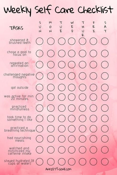 Weekly Self Care Checklist, Weekly Self Care, Self Care Checklist, Self Care Bullet Journal, Post Traumatic, Bath And Body Care, Improve Mental Health, Self Care Activities, Negative Thoughts