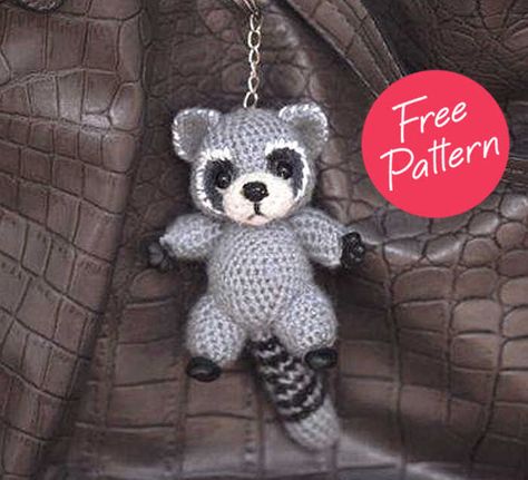 Crochet Raccoon Amigurumi Free Pattern - Free Crochet Patterns Raccoon Pattern Crochet, Crochet Patterns Raccoon, Crochet Raccoon Keychain, Free Crochet Patterns Amigurumi Animals Keychains, Crochet Racoon Amigurumi Free Pattern, Racoon Amigurumi Free Pattern, Amigurumi Raccoon Free Pattern, Crochet Animal Keychain Free Pattern, Free Raccoon Crochet Pattern