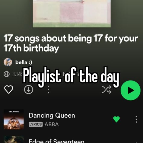 Spotify Playlist Covers Birthday, Birthday Party Playlist Cover, 17 Birthday Songs, Songs For 17th Birthday, 17 Song Lyrics, 17th Girl Birthday Ideas, Songs About Being 17, Seventeenth Birthday Aesthetic, 17 Aesthetic Birthday