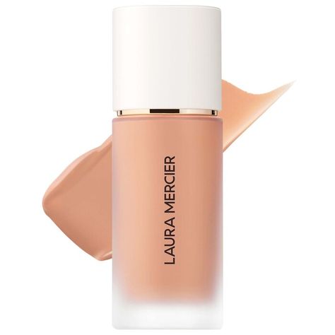 Real Flawless Weightless Perfecting Foundation - Laura Mercier | Sephora Best Medium Coverage Foundation, Laura Mercier Foundation, Medium Coverage Foundation, 5 Minute Makeup, Laura Mercier Makeup, Laura Mercier Tinted Moisturizer, Waterproof Foundation, Makeup Over 40, Flawless Foundation