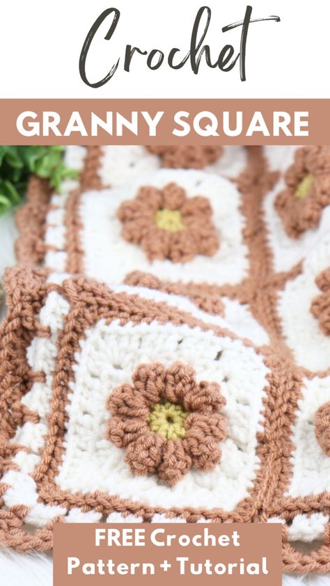 How to Crochet the Wildflower Granny Square Pattern - Sweet Creek Patterns Flower Granny Square Pattern, Classic Granny Square, Granny Square Pattern Free, Blanket Making, Loom Crochet, Flower Granny Square, Crochet Nursery, Blanket Design, Granny Square Crochet Patterns Free