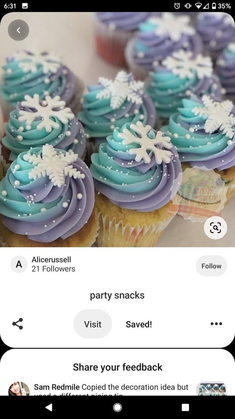 Frozen Themed Birthday Brunch, Frozen Cupcakes Ideas, Frozen Birthday Cupcakes, Elsa Theme, Elsa Frozen Party, Frozen First Birthday, Cupcakes Frozen, Frozen Cupcake, Frozen Birthday Party Cake