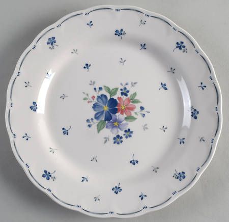 Nikko, Dauphine | Replacements, Ltd. Blue China Patterns, Plates Design, Fine China Dinnerware, Painted Ceramic Plates, Flower Flat, Ceramic Products, Porcelain Dish, China Painting, Diy Pottery