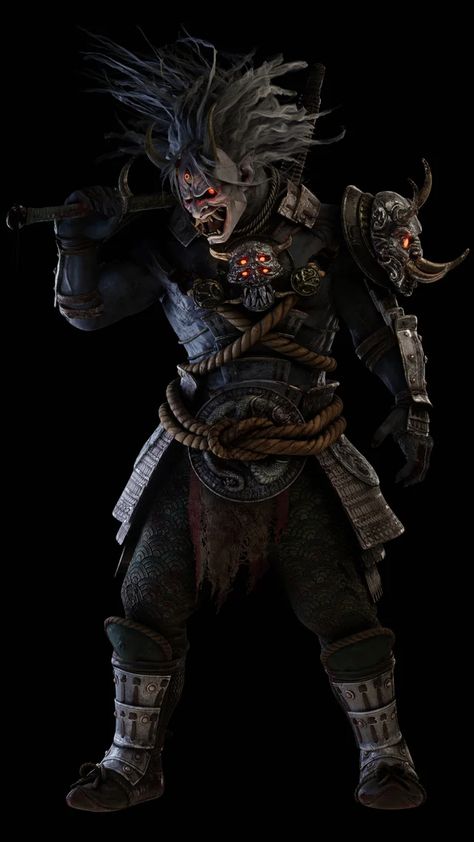 Dbd The Oni, Kazan Yamaoka Dbd, Nioh 2 Art, Oni Fantasy Art, Kazan Yamaoka, Oni Warrior, Oni Art, Oni Samurai, Oni Demon