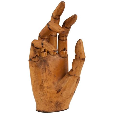 Late 19th Century Carved Wood Articulated Mannequin Hand For Sale Articulated Mannequin, Bohemian Cabin, Wood Mannequin, Mannequin Hand, Birthday Stuff, Doll Home, Wood Model, Wooden Dolls, Wooden Hand