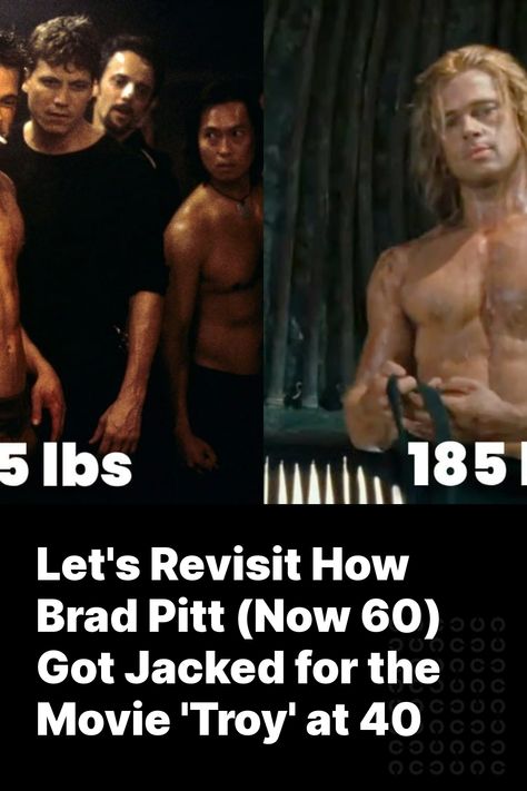 As Hollywood icon Brad Pitt celebrates his 60th birthday, it's hard not to marvel at the remarkable physical transformation he underwent for his role as Achilles in the 2004 epic "Troy".    This role demanded Pitt to sculpt a physique that not only looked the part of a legendary Greek warrior but a Brad Pitt Troy Physique, Greek Physique, Brad Pitt Abs, Brad Pitt Now, Brad Pitt Workout, Achilles Troy, Brad Pitt Troy, Physical Transformation, Tricep Pushdown