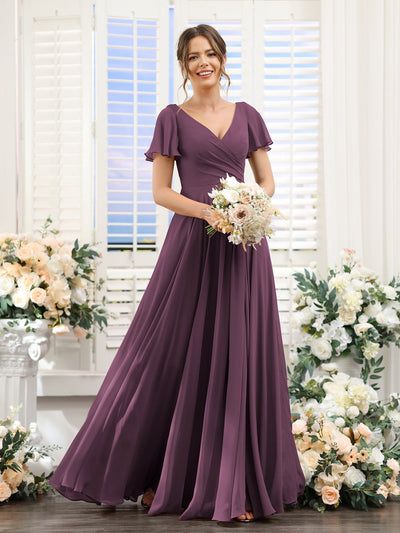 Plum Bridesmaid Dresses - Under $100, Short & Long | Lavetir Lavender And Green Wedding, Studio Ghibli Wedding, Dusty Purple Bridesmaid Dresses, Ghibli Wedding, Orchid Bridesmaid Dresses, Short Sleeve Bridesmaid Dress, Latest Bridesmaid Dresses, Rust Bridesmaid Dress, Plum Bridesmaid Dresses