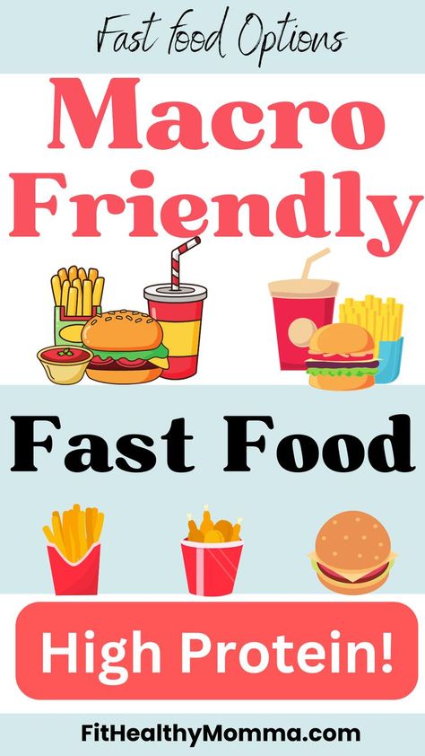 macro friendly fast food options Macros For Fast Food, Macro Friendly Eating Out, Healthy Eating Out Fast Foods, Eat This Not That Fast Food, Macro Fast Food Options, Macro Friendly Restaurants, Macro Friendly Drinks, Fast Food Macros, Macro Friendly Restaurant Meals