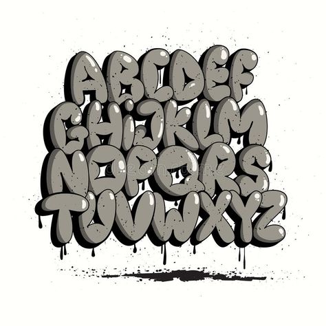 Graffiti Bubble Alphabet. Bubble Letters. Graffiti Font, Typography Set. Stock Vector - Illustration of isolated, alphabet: 220227442 Graffiti Lettering Alphabet Fonts Bubbles, Bubble Fonts Alphabet Graffiti, Bubble Letters Alphabet, Bubble Alphabet, Alphabet Graffiti, Graffiti Fonts, Bubble Letter Fonts, Graffiti Lettering Alphabet, Font Bubble