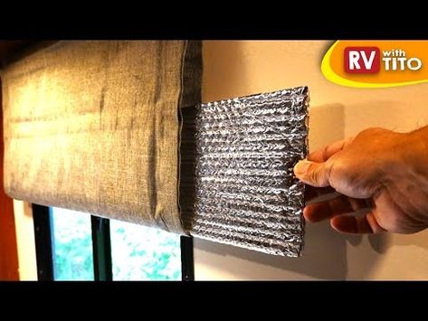 THIS Replaces UGLY Foil Insulation In Your RV Windows (Full DIY Build) - YouTube Trailer Insulation Ideas, Diy Rv Shades, Reflectix Window Covering, Camper Insulation Ideas, Curtains For Rv Windows, Rv Window Insulation Diy, Rv Skylight Cover Diy, Rv Insulation Ideas, Camper Window Coverings Ideas