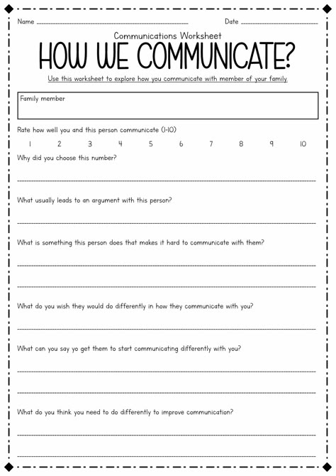 Teen Communication Worksheets How We Communicate Worksheet, Communication Worksheets For Couples, Family Conflict Resolution Worksheet, Communication Skills For Adults, Healthy Communication Worksheets, Non Verbal Communication Activities Social Skills, Communication Skills Activities For Adults, Positive Communication Activities, Sibling Conflict Worksheets