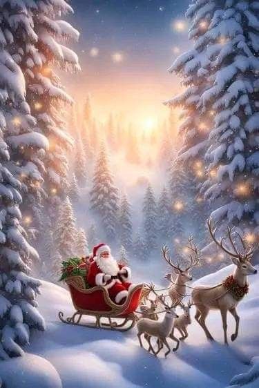 Christmas In The Forest, Merry Christmas Images Free, Winter Christmas Scenes, Beautiful Christmas Scenes, Santa Claus Images, White Christmas Ornaments, Merry Christmas Pictures, Christmas Scenery, Christmas Tree Decorations Diy