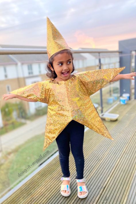 Christmas Star Costume, Starfish Costume Diy, Kids Star Costume, Starfish Costume, Star Fancy Dress, Nativity Costumes, Star Outfit, مشروعات العلوم, Uk Christmas