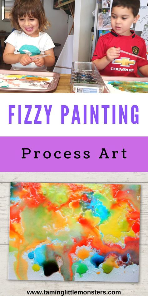 Science Art For Preschoolers, Fall Toddler Process Art, Art Experiences For Preschoolers, Art Lesson Plans For Preschoolers, Reggio Process Art, Stem Art Activities Preschool, Fizzy Painting For Kids, Stem Art For Toddlers, Art Activities For Preschoolers Daycare