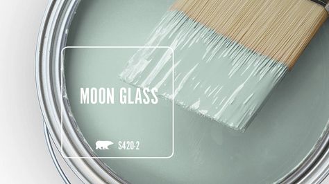 Moon Glass S420-2 | Behr Paint Colors Behr Blue, Behr Colors, Behr Paint Colors, Behr Paint, Blue Paint Colors, Paint Sheen, Paint Types, Painted Floors, Paint Colors For Home